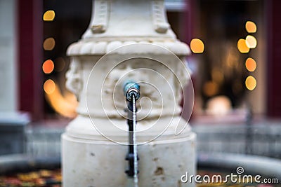 A beautiful fountain, Zurich, Switzerland Stock Photo