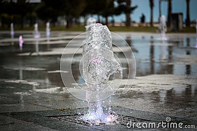 Beautiful fountains in the park Stock Photo
