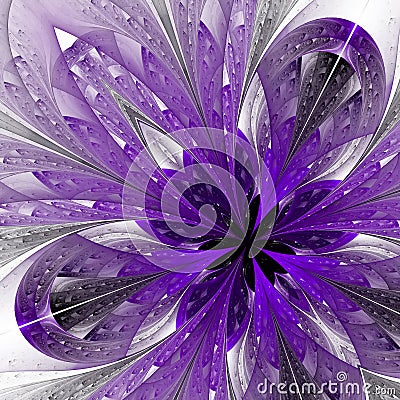 Beautiful fractal in purple. Stock Photo