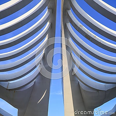 Beautiful futuristic structure construction Stock Photo