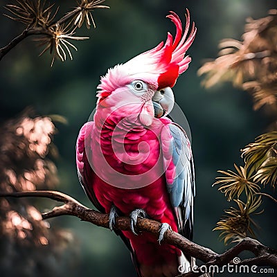 Beautiful galah cockatoo bird - ai generated image Stock Photo