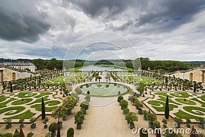 Beautiful garden in a Famous palace Versailles, France Stock Photo