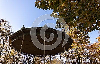 Beautiful gazebo in Parc de Bruxelles, Belgium Stock Photo