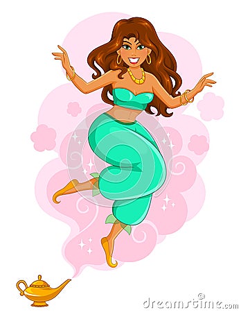 Beautiful genie Vector Illustration