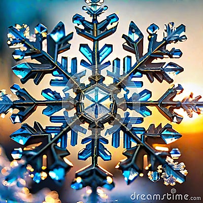 Snowflake close up Stock Photo