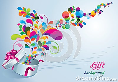 Beautiful gift background. Vector Illustration