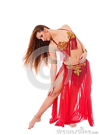 Beautiful girl dancer of belly dance Stock Photo