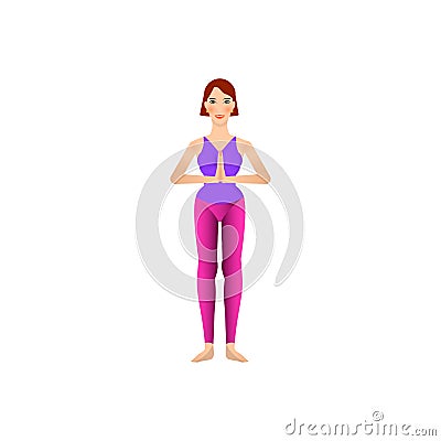 Beautiful girl is doing yoga Stock Photo