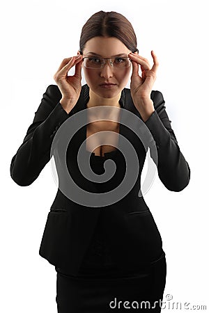 Beautiful girl and the goggles Stock Photo