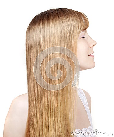 Beautiful girl with gorgeous hair Stock Photo