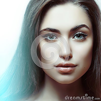 Beautiful girl with gorgeous makeup Stock Photo