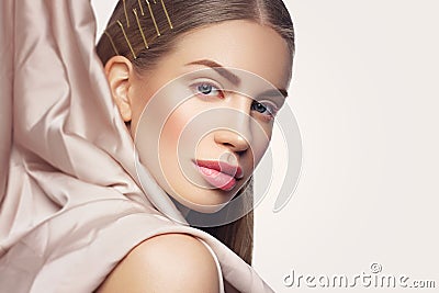 Beautiful girl with makeup Stock Photo