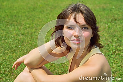 Beautiful girl outdoors Stock Photo