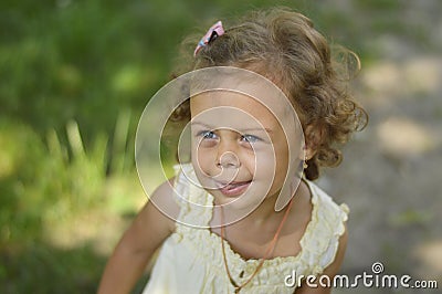 Beautiful girl outside Stock Photo