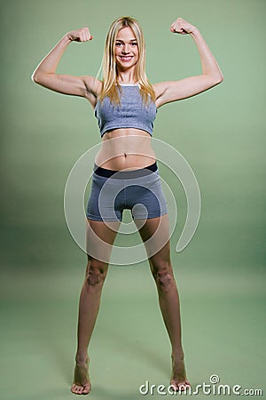 Beautiful girl with perfect fit body Stock Photo