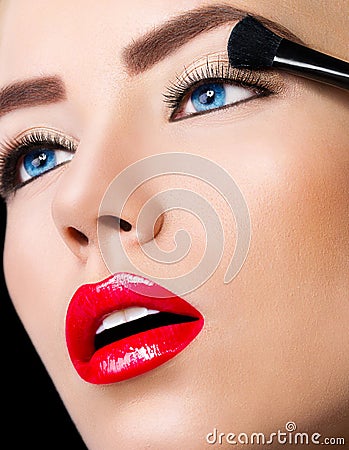 Beautiful girl with perfect make up Stock Photo