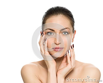 Beautiful girl with a perfect skin Stock Photo