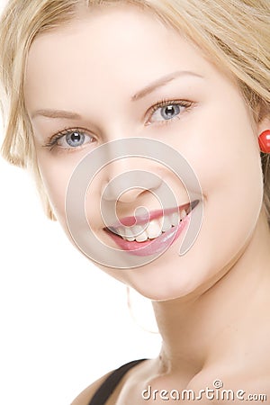 Beautiful girl with pretty smile Stock Photo