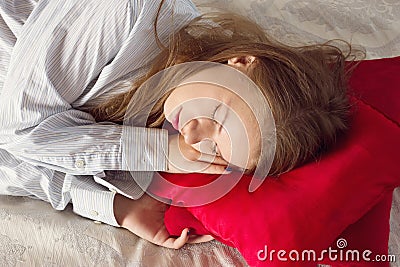 Beautiful girl sleeping Stock Photo