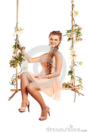 https://thumbs.dreamstime.com/x/beautiful-girl-swinging-woman-flower-swing-isolated-white-background-36752320.jpg