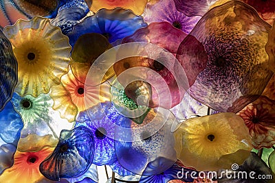 Beautiful glass flowers Editorial Stock Photo