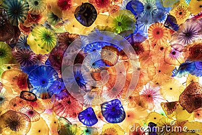 Beautiful glass flowers Editorial Stock Photo