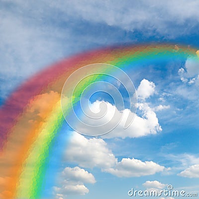 Beautiful Glass Rainbow Cartoon Illustration
