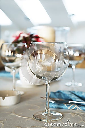 Beautiful glass for wine Stock Photo