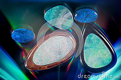 Beautiful glowing gems Stock Photo