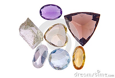 Beautiful glowing gems Stock Photo
