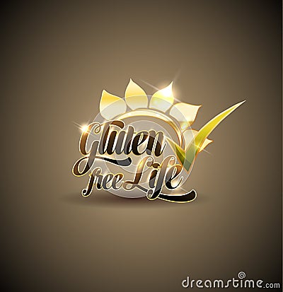 Beautiful gluten free life design Vector Illustration