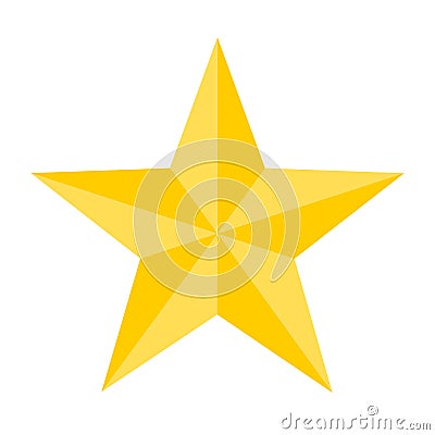 Beautiful golden star isolated - png Cartoon Illustration