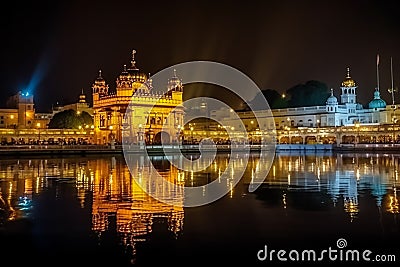 Beautiful golden temple situated in Amritsar, India Stock Photo