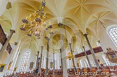 Beautiful gothic church in Kristianstad, Sweden Stock Photo