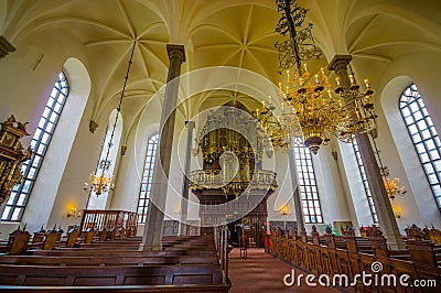 Beautiful gothic church in Kristianstad, Sweden Stock Photo