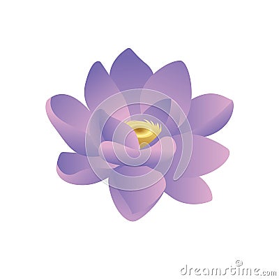 Beautiful gradient lotus flower vector template Vector Illustration