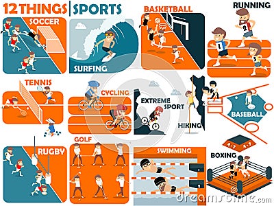 Beautiful graphic design of sports Vector Illustration