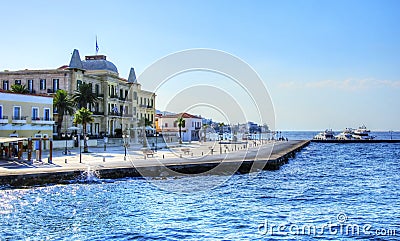 Beautiful Greek Island, Spetses Stock Photo