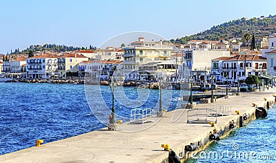 Beautiful Greek Island, Spetses Stock Photo