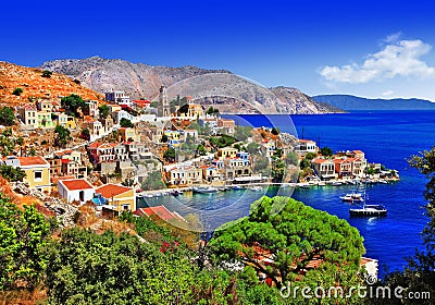 Beautiful Greek islands - Symi Stock Photo