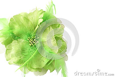 Beautiful green fake flower Stock Photo