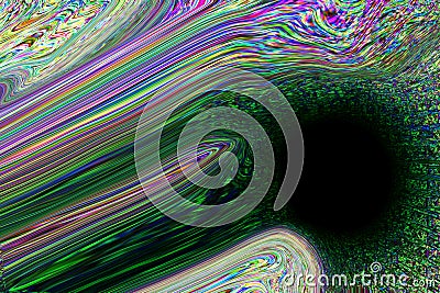 Beautiful green hole 3d abstract desigh Stock Photo