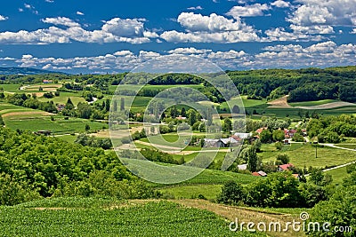 Beautiful green scenery landscape in spring time Stock Photo