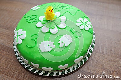 Beautiful green tasty cake Stock Photo