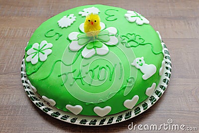 Beautiful green tasty cake Stock Photo