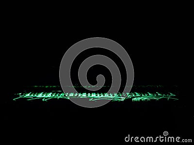 Beautiful green waves with transparent piano tiles overlay Stock Photo
