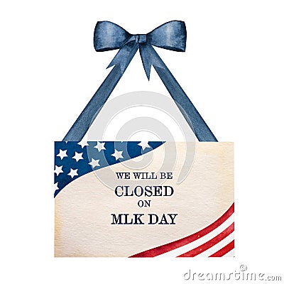 Beautiful greeting card with the image of the American Flag Stock Photo