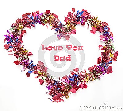 Greeting card to express your love for your Dad on Father Day Stock Photo