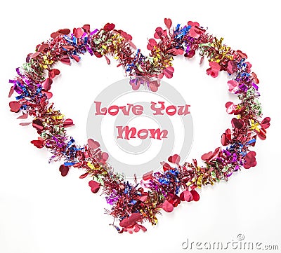 Greeting card to express your love for your Mother on Mothers Day Stock Photo