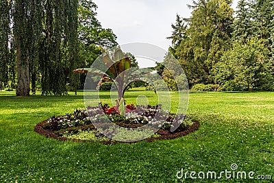 Beautiful Greizer Stadt Park on Greiz town in Germany Stock Photo